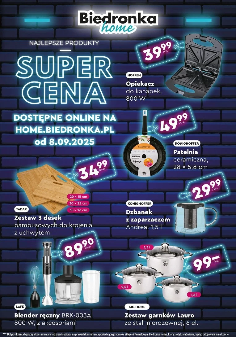 Promocja na zestaw desek bambusowych w Biedronce