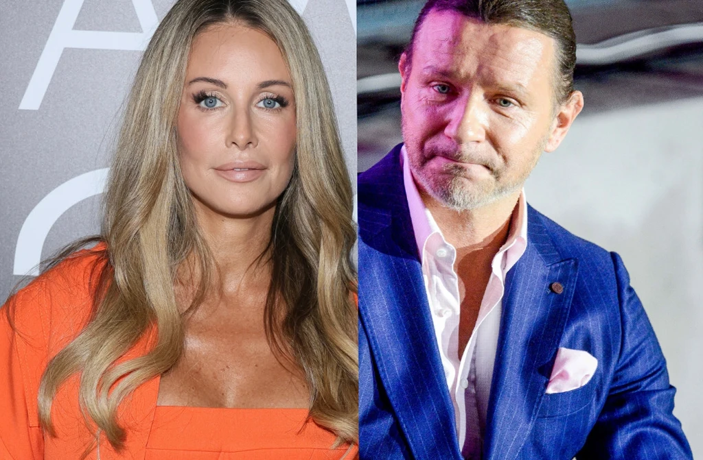 Małgorzata Rozenek-Majdan i Radosław Majdan Dwie osoby sfotografowane portretowo, kobieta z długimi blond włosami w pomarańczowej sukience oraz mężczyzna w niebieskiej marynarce z białą koszulą, oboje patrzą w stronę obiektywu.