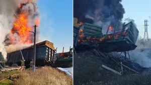 Katastrofa kolejowa w Rosji. Wagony z benzyną stanęły w płomieniach