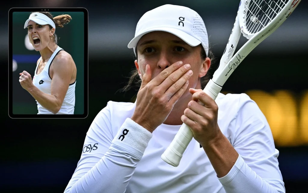 Alize Cornet (na małym zdj.) żegna się z zawodowym tenisem. Iga Świątek została przez nią wyrzucona z Wimbledonu 