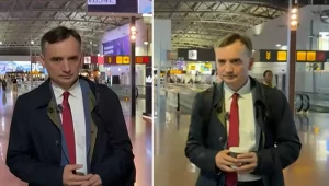 Zbigniew Ziobro na lotnisku w Brukseli