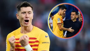 Robert Lewandowski i Xavi Hernandez w FC Barcelona