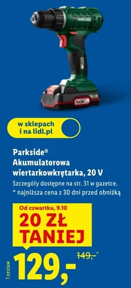Akumulatorowa wkrętarka Parkside