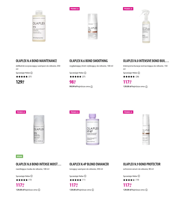 Promocja Olaplex w Hebe 