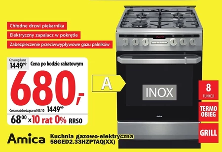 Kuchenka gazowo-elektryczna Amica