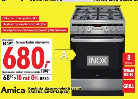 Kuchenka gazowo-elektryczna Amica