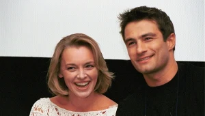 Katarzyna Chrzanowska i Waldemar Goszcz na planie "Adama i Ewy"