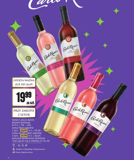 Wino półsłodkie Carlo Rossi