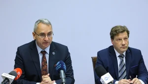 Sędzia Michał Lasota oraz sędzia Piotr Schab