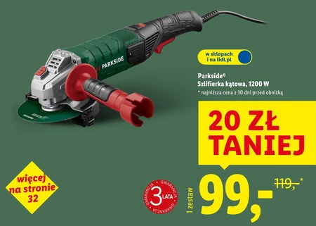 Szlifierka kątowa Parkside