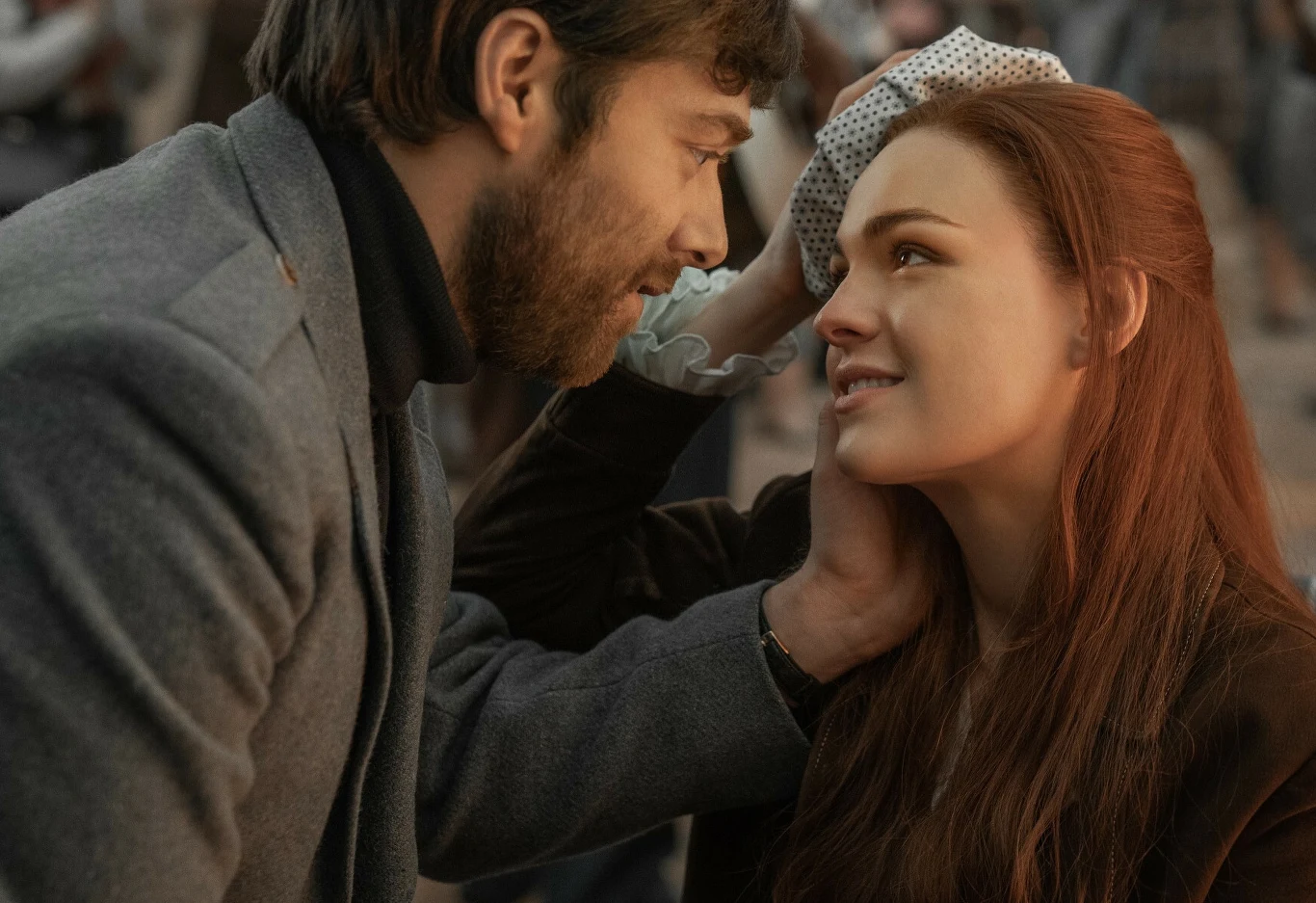 "Outlander": Richard Rankin (Roger), Sophie Skelton (Brianna)