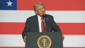 Donald Trump podczas przemówienia do amerykańskich generałów