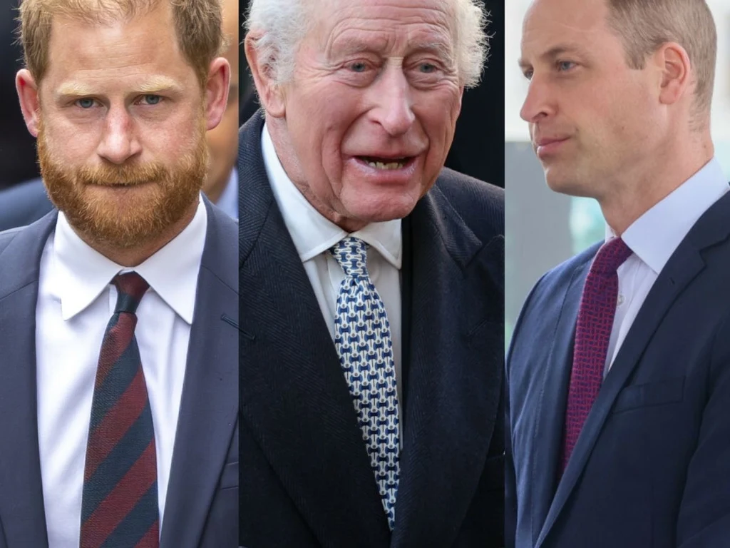 Książę Harry, król Karol III, książę William