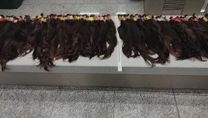 KAS zatrzymała 15 kg ludzkich włosów