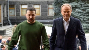 Prezydent Ukrainy Wołodymyr Zełenski i premier Polski Donald Tusk