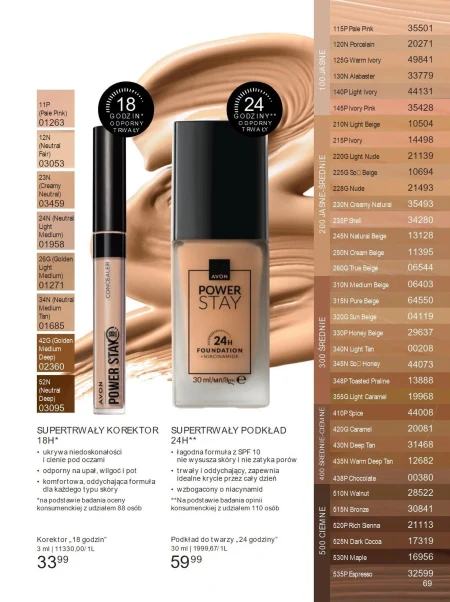 Podkład matujący Avon