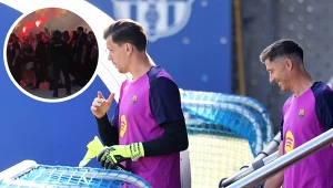 Tłum kibiców PSG w Barcelonie. Ochroniarze mają ręce pełne roboty