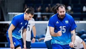 Luciano De Cecco (z prawej) w reprezentacji Argentyny podczas MŚ