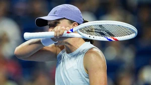 Iga Świątek podczas meczu z Emmą Navarro w Pekinie