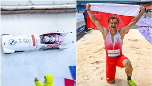 Bartosz Sienkiewicz w bobsleju (po lewej) i w paralekkoatletycznych MŚ po sukcesie w New Dehli