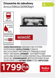 Zmywarka do zabudowy Amica