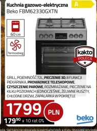 Kuchenka gazowo-elektryczna Beko