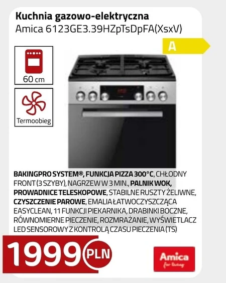 Kuchenka gazowo-elektryczna Amica