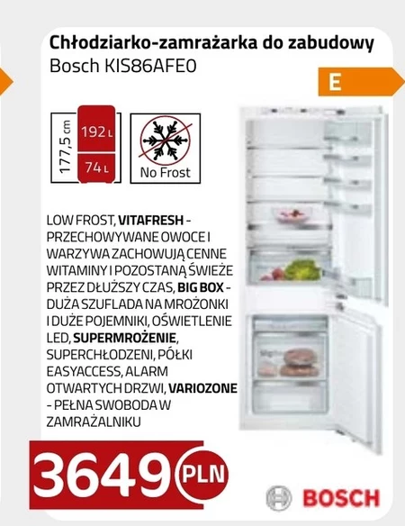 Chłodziarko zamrażarka Bosch