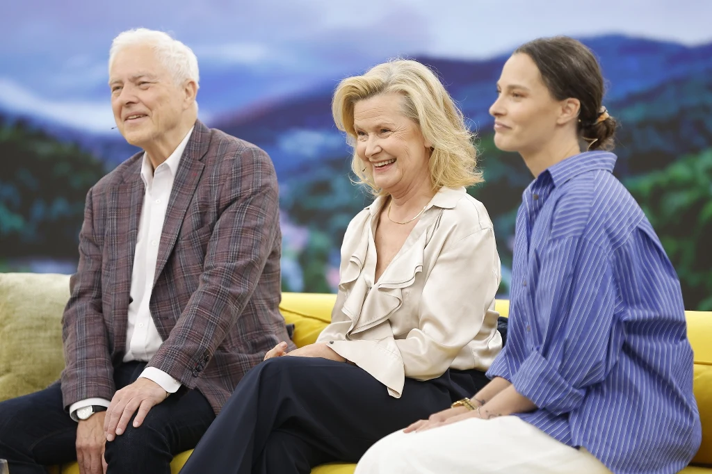 Barbara Bursztynowicz z mężem Jackiem i córką Małgorzatą