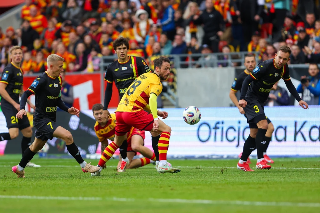 Kadr z meczu Jagiellonia Białystok - Korona Kielce Kadr z meczu Jagiellonia Białystok - Korona Kielce