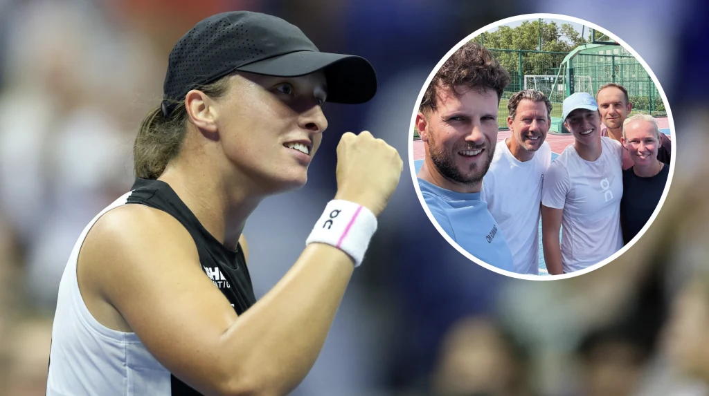 Iga Świątek ze swoim teamem wzięli udział w meczu koszykówki