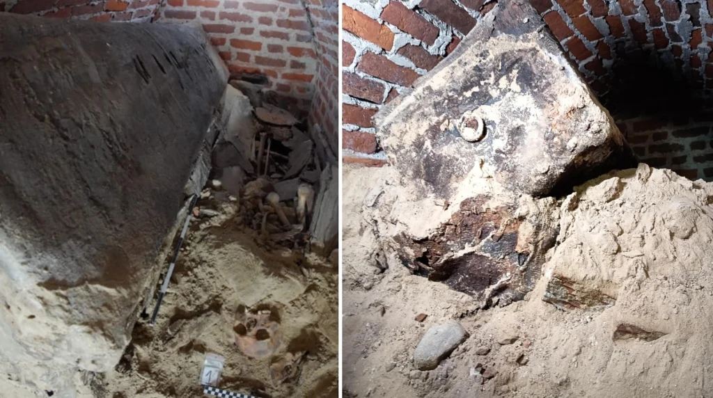 Rozpoczęły się badania zamkniętej krypty pod kościołem w Kazimierzu Biskupim Rozpoczęły się badania zamkniętej krypty pod kościołem w Kazimierzu Biskupim