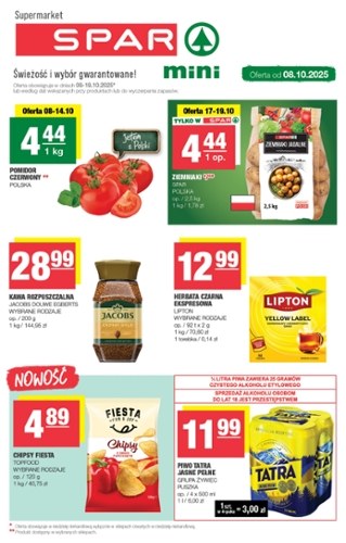 Gazetka promocyjna SPAR mini, ważna od 08.10.2025 do 19.10.2025.