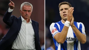 Jose Mourinho i Jan Bednarek