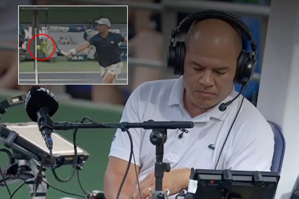 Jan Zieliński zaprotestował po decyzji sędziego Pinoargote w tie-breaku pierwszego seta