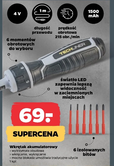 Wkrętak akumulatorowy Techliner