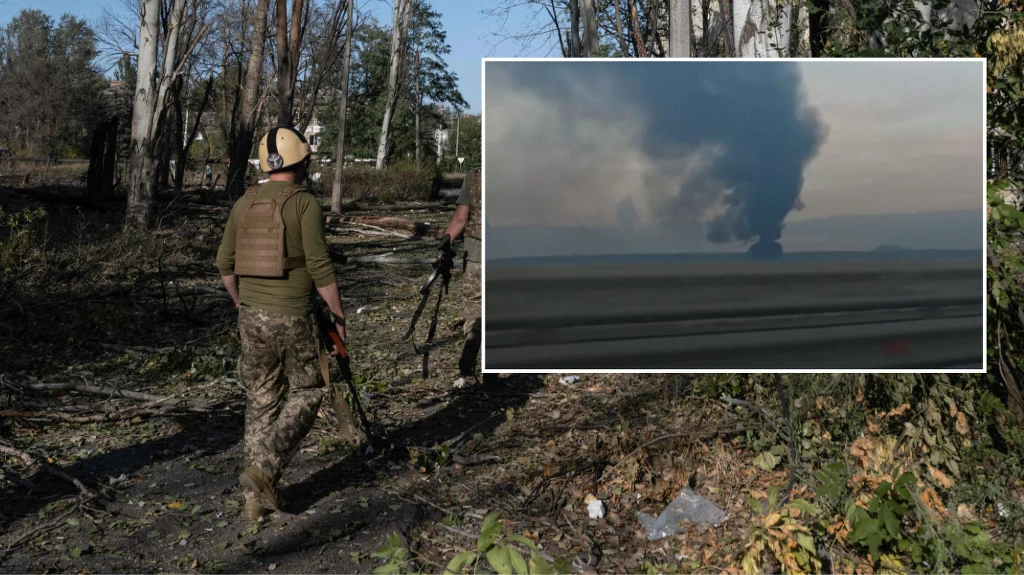 Ukraińskie ataki wywołały pożary Ukraińskie ataki wywołały pożary