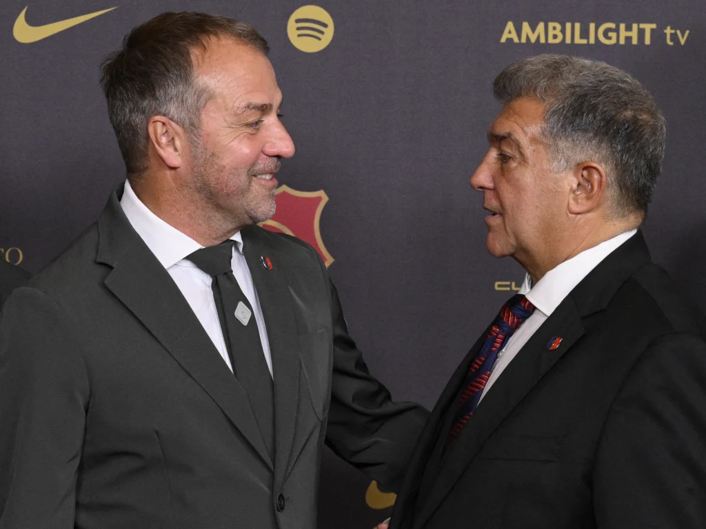 Hansi Flick i Joan Laporta Hansi Flick i Joan Laporta