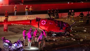 Katastrofa helikoptera w Kalifornii. Maszyna runęła na autostradę