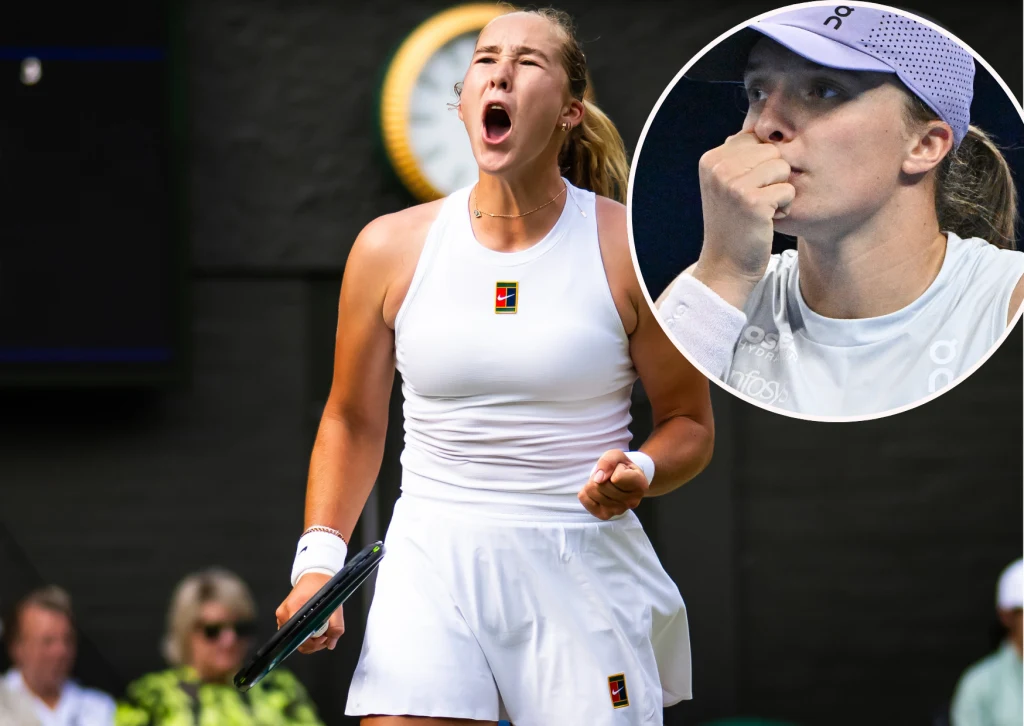 Mirra Andriejewa i Iga Świątek Mirra Andriejewa i Iga Świątek