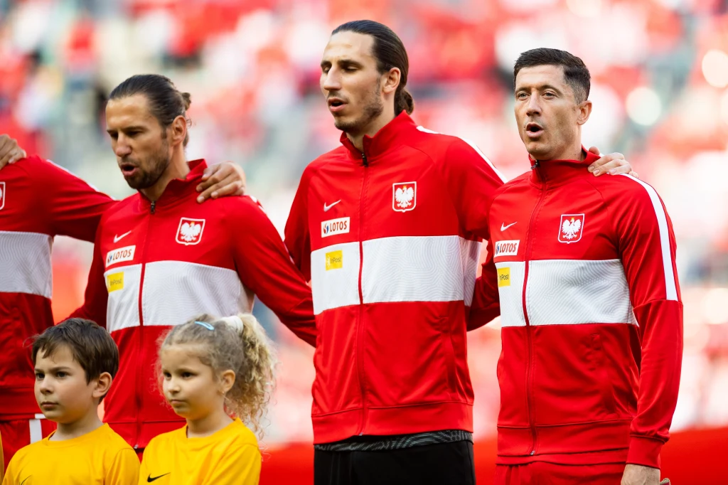 Grzegorz Krychowiak, Kamil Grabara i Robert Lewandowski Grzegorz Krychowiak, Kamil Grabara i Robert Lewandowski