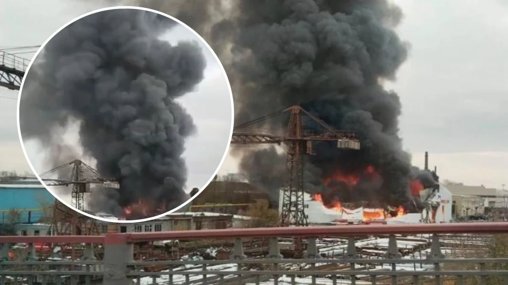 Pożar hali produkcyjnej w Nowosybirsku. Dostarczała sprzęt rosyjskiemu wojsku