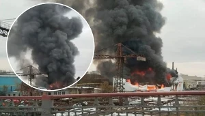 Pożar hali produkcyjnej w Nowosybirsku. Dostarczała sprzęt rosyjskiemu wojsku