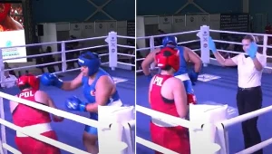 Grad potężnych ciosów. Walka Polki o finał ME przerwana już po 39 sekundach