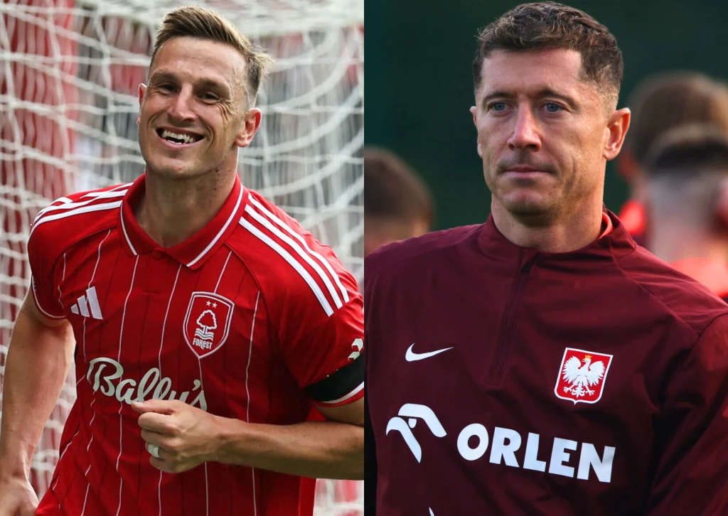 Chris Wood i Robert Lewandowski