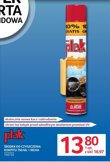 Środek do czyszczenia kokpitu Plak