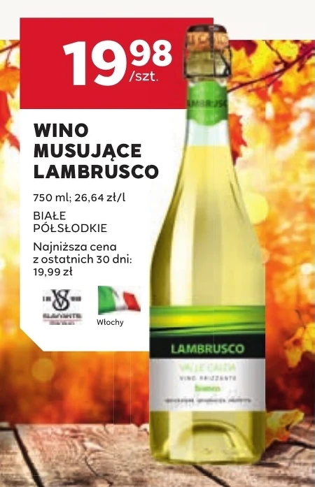 Wino półsłodkie Lambrusco