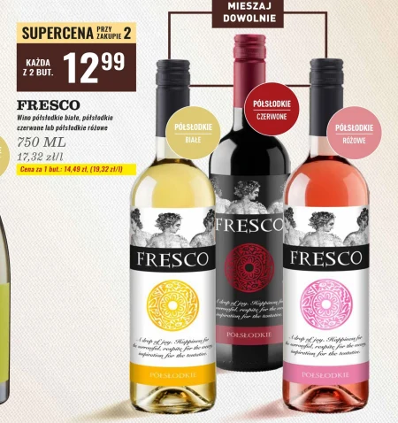 Wino półsłodkie Fresco