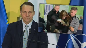 Incydent w trakcie przemówienia Radosława Sikorskiego