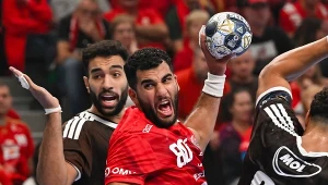 Hassan Kaddah i Ahmed Mesilhy w meczu One Veszprem - Industria Kielce